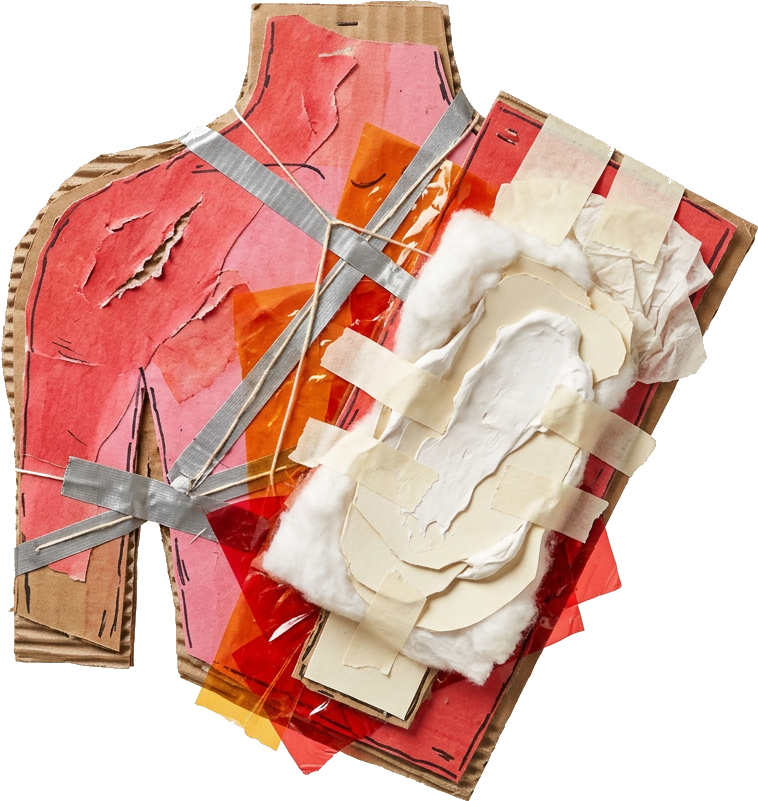 Literal illustration of "sun-burn cream": a single literal cream merged into one physical object together with sunburn, taken entirely at face value. From the Dutch word "zonnebrandcrème", which means sunscreen.