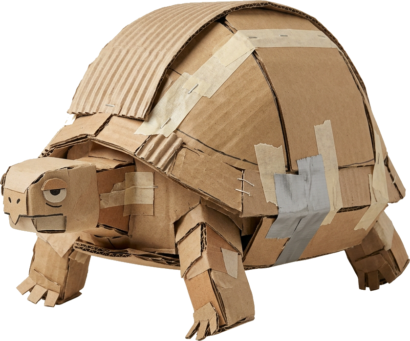Literal illustration of "shell animal": a single literal animal merged into one physical object together with shell, taken entirely at face value. From the Dutch word "schelpdier", which means shellfish.